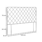 Cabeceira Cama Box Casal 140cm Tina Linho Rústico - Loja Shee