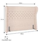 Cabeceira Cama Box Casal 140cm Trinidad Z37 Linho Cru - Mpoze