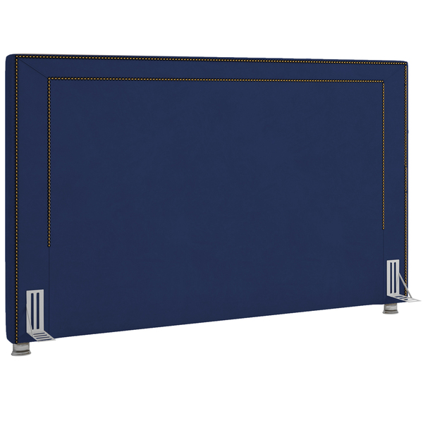 Cabeceira Cama Box Casal 195 Cm P05 Berlim Veludo Azul Marinh