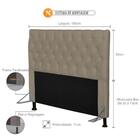 Cabeceira Cama Box Casal 195cm Cristal Corino Areia - Js Móve