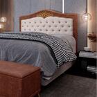 Cabeceira Cama Box Casal 195cm Facto Marrom/bege