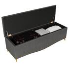 Cabeceira Cama Box Casal 195cm Linho Grafite