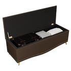 Cabeceira Cama Box Casal 195cm Suede Chocolate