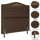Cabeceira Cama Box Casal 195cm Suede Chocolate