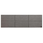 Cabeceira Cama Box Casal 6 Blocos Alce Couch Linho Cinza 140cm
