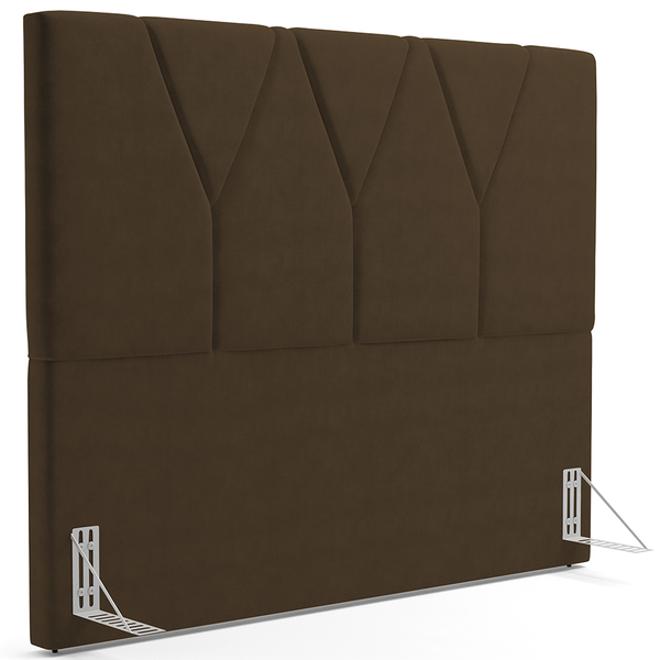 Cabeceira Cama Box Casal  King 195 Cm Aurora W01 Suede Marrom