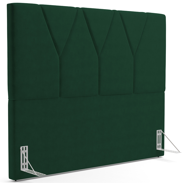 Cabeceira Cama Box Casal  King 195 Cm Aurora W01 Suede Verde