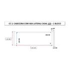 Cabeceira Cama Box Casal Aba Lateral Alce Couch Linho Bege Cr