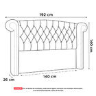 Cabeceira Cama Box Casal Adelle 140cm Com Frame Suede Bege -