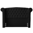 Cabeceira Cama Box Casal Adelle 140cm Com Frame Veludo Preto