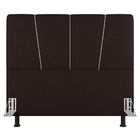 Cabeceira Cama Box Casal Amber 140cm Estofada Sintético Marro