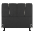 Cabeceira Cama Box Casal Amber 140cm Estofada Suede Cinza Esc