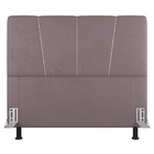 Cabeceira Cama Box Casal Amber 140cm Estofada Veludo Rosê - D