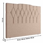 Cabeceira Cama Box Casal Andressa 140cm Linho Bege - Desk Des