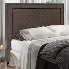 Cabeceira Cama Box Casal Arez 140cm Suede Marrom - Desk Design