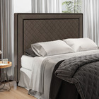 Cabeceira Cama Box Casal Arez 140cm Suede Marrom - Desk Design