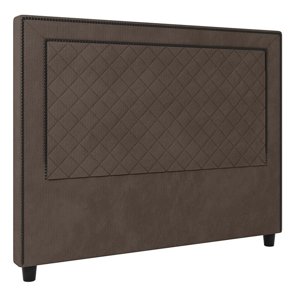 Cabeceira Cama Box Casal Arez 140cm Suede Marrom - Desk Design