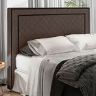 Cabeceira Cama Box Casal Ariza 140cm Linho Marrom - Desk Desi