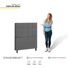 Cabeceira Cama Box Casal Bari 140cm Suede Cinza - Desk Design