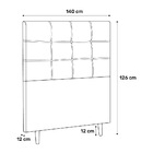 Cabeceira Cama Box Casal Bari 140cm Suede Cinza - Desk Design