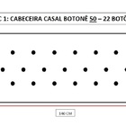 Cabeceira Cama Box Casal Botonê Alce Couch Linho Cinza 140cm
