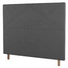 Cabeceira Cama Box Casal Cairo 140cm Suede Cinza - Desk Design
