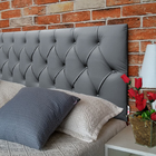 Cabeceira Cama Box Casal Capitone Luna Cinza 140 X 120 Rbl