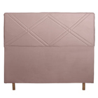 Cabeceira Cama Box Casal Caribe 140cm Veludo Rosa