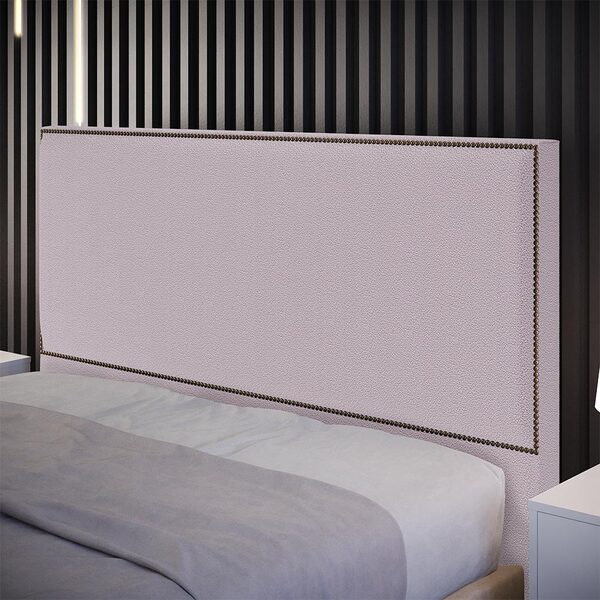 Cabeceira Cama Box Casal Com Tachas 140 Cm Vicenza L02 Bouclê