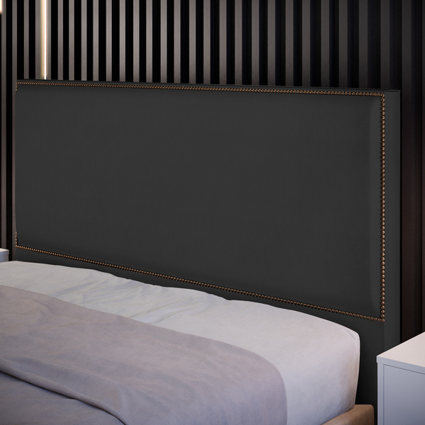 Cabeceira Cama Box Casal Com Tachas 140 Cm Vicenza L02 Suede