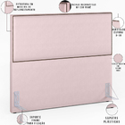 Cabeceira Cama Box Casal Com Tachas 140 Cm Vicenza L02 Suede