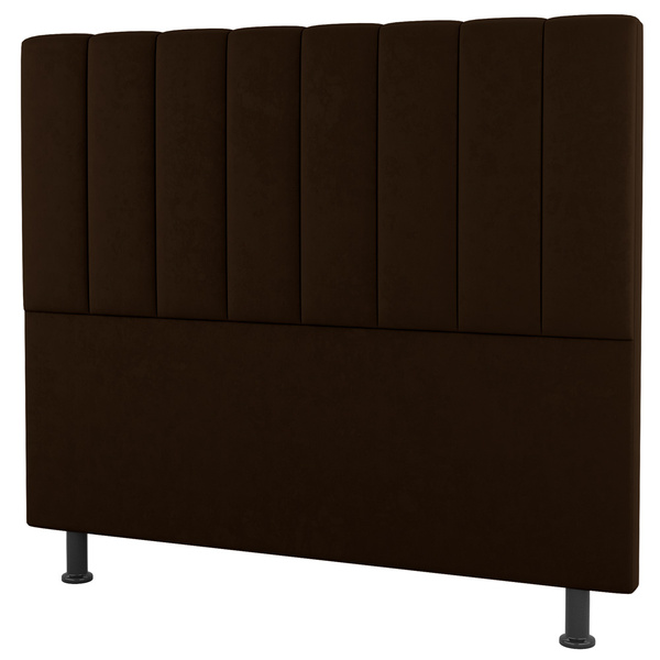 Cabeceira Cama Box Casal Cora 140cm Suede Marrom - Desk D...