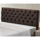 Cabeceira Cama Box Casal Cristal 140cm Suede Marrom Chocolate