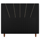 Cabeceira Cama Box Casal Dallas 140cm Suede Preto - Desk Desi