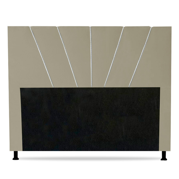 Cabeceira Cama Box Casal Dallas 140cm Veludo Bege - Desk Desi