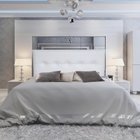 Cabeceira Cama Box Casal Durasi 05 Corino Branco 140 X 120 Rbl