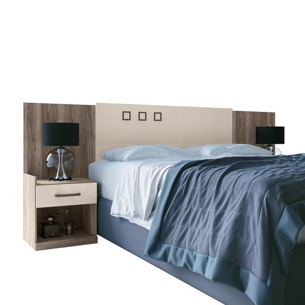 Cabeceira Cama Box Casal Extensível 2 Gavetas Plus Castanha/o