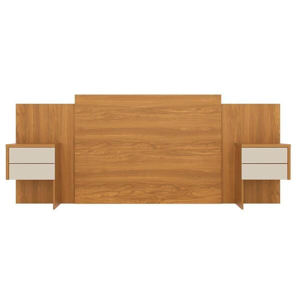 Cabeceira Cama Box Casal Extensível Esfinge Carvalho/off White