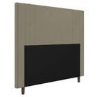 Cabeceira Cama Box Casal Ferrara 140cm Suede Bege - Desk Desi
