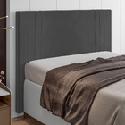 Cabeceira Cama Box Casal Ferrara 140cm Suede Cinza - Desk Des
