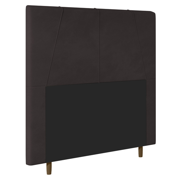 Cabeceira Cama Box Casal Gênova 140cm Suede Marrom - Desk Des