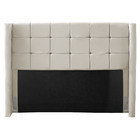 Cabeceira Cama Box Casal Gioconda 140cm Com Frame Linho Bege