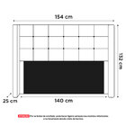 Cabeceira Cama Box Casal Gioconda 140cm Com Frame Linho Marro