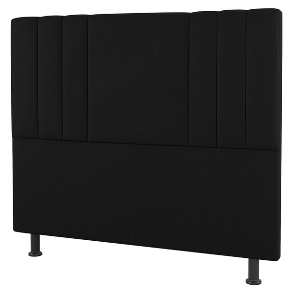 Cabeceira Cama Box Casal Grace 140cm Sintético Preto - Desk D