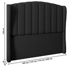 Cabeceira Cama Box Casal Gracia 154cm Linho Preto - Desk Desi