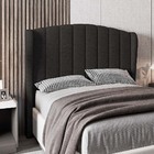 Cabeceira Cama Box Casal Gracia 154cm Linho Preto - Desk Desi