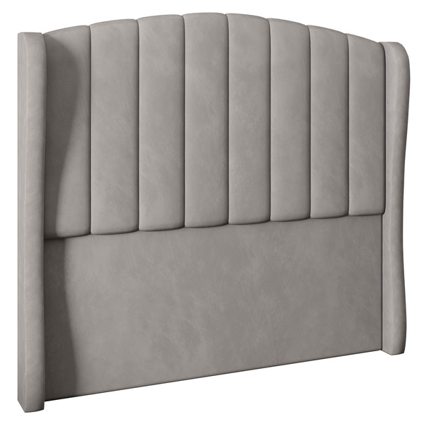 Cabeceira Cama Box Casal Gracia 154cm Veludo Prata - Desk Des