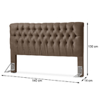 Cabeceira Cama Box Casal Iasmin 1,40 Sued Animale Marron Medi