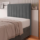 Cabeceira Cama Box Casal Itália 140cm Suede Cinza - Desk Desi
