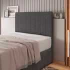 Cabeceira Cama Box Casal Ivana 140cm Linho Cinza - Desk Design